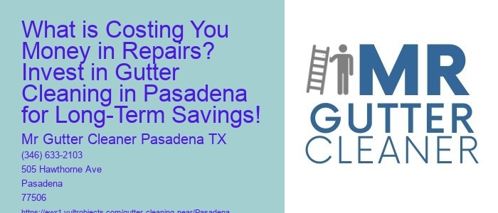 What is Costing You Money in Repairs? Invest in Gutter Cleaning in Pasadena for Long-Term Savings!